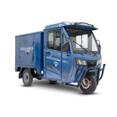 Грузовой электротрицикл Rutrike КАРГО Кабина Дуал NEXT 72V 2000W (темно-синий матовый-3239)