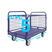 Тележка платформенная со складываемыми ручками и съемными бортами. ТС РС 5 700х1200