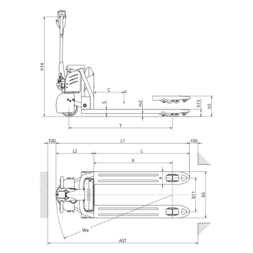 Самоходная тележка OXLIFT TX15-L3 Li-ion 1500 кг-5