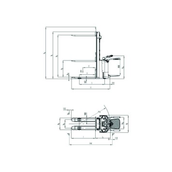 Самоходный Штабелер OXLIFT BX1536E 3600 мм 1500 кг с платформой для оператора-5