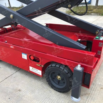 OXLIFT QZ-050-090 Самоходный (поводковый) подъемник ножничного типа с питанием от АКБ 9000 мм 500 кг-4