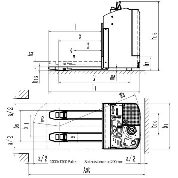 Самоходная Электрическая Тележка  TX50 OXLIFT 5000 кг-8