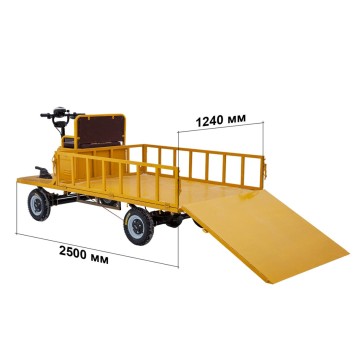 Платформенная тележка электрическая Rutrike ПЕРОН ТРАП-6