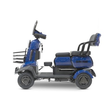 Электроскутер четырехколесный Rutrike Квадро (Синий-3266)-10