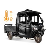 Грузовой электротрицикл Rutrike КАРГО Кабина обогрев 1500 60V1000W (Черный-2850)