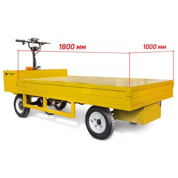 Платформенная тележка электрическая Rutrike ПЛИТА ЛИФТЕР 1800 с гидроподъёмником-3