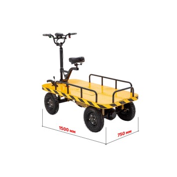 Платформенная тележка электрическая Rutrike СКЛАД 1500-2