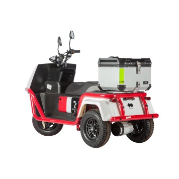 Электротрицикл Wanshida DOUHAO 60V 800Вт (Черно-бело-красный-3069)-8