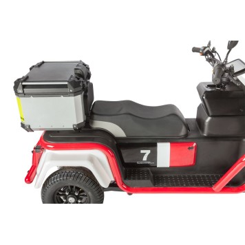 Электротрицикл Wanshida DOUHAO 60V 800Вт (Черно-бело-красный-3069)-4