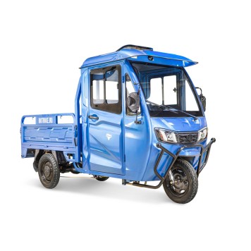 Грузовой электротрицикл Rutrike КАРГО Кабина 1500 60V1000W (темно-синий-2652)