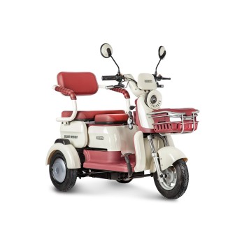 Электротрицикл Rutrike Gelbert Mercury 48V/60V 650Вт (Бело-красный-3050)