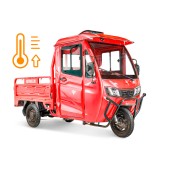 Грузовой электротрицикл Rutrike КАРГО Кабина обогрев 1500 60V1000W (Красный-2840)