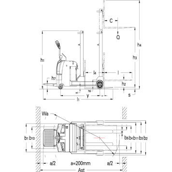 Ричтрак с Площадкой для Оператора OXLIFT TFA20-35 3500 мм 2000 кг-6