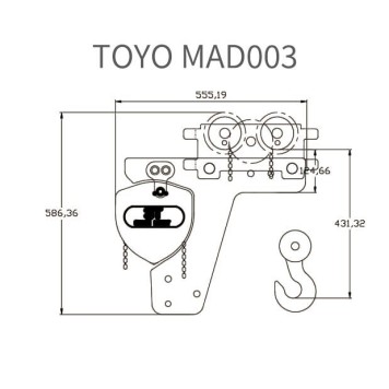 Таль ручная цепная УСВ TOYO MAD 3T 1F 12M-2