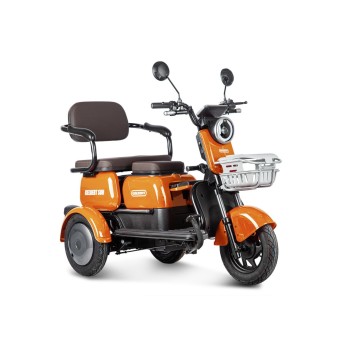 Электротрицикл Rutrike Gelbert Sun 48V/60V 650Вт (Оранжевый-3058)