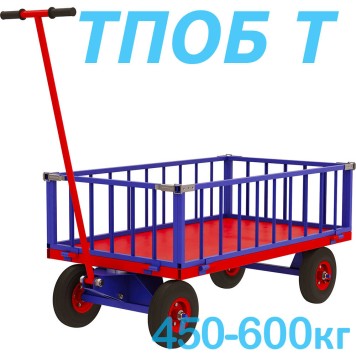 Тележка платформенная с поворотной осью ТПОБ 7Т (г/п 450-600 кг, 800х1400 мм, колеса на выбор)