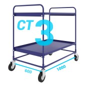 Тележка сервисная двухъярусная СТ 3 600х1000