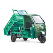 Грузовой электрический трицикл Rutrike D5 КАБИНА гидравлика 1500 72V1500W (темно-зеленый-2911)