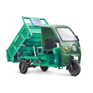 Грузовой электрический трицикл Rutrike D5 КАБИНА гидравлика 1500 72V1500W (темно-зеленый-2911)