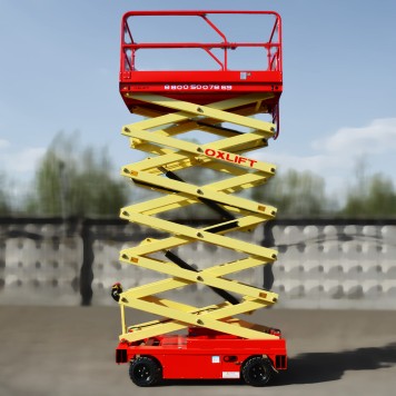 OXLIFT QZ-050-110 Самоходный (поводковый) подъемник ножничного типа с питанием от АКБ 11000 мм 500 кг-4