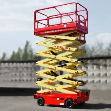 OXLIFT QZ-050-110 Самоходный (поводковый) подъемник ножничного типа с питанием от АКБ 11000 мм 500 кг-3
