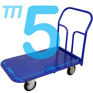 Тележка платформенная ТП 5 (г/п 300-550 кг, 700х1200 мм, колёса на выбор)