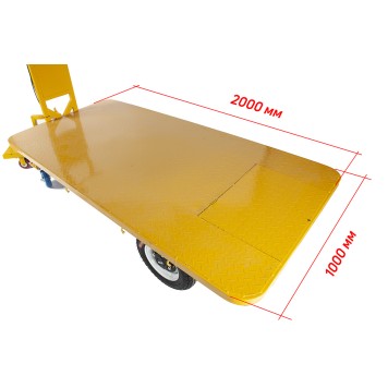Платформенная тележка электрическая Rutrike ПЛИТА 2000  -8