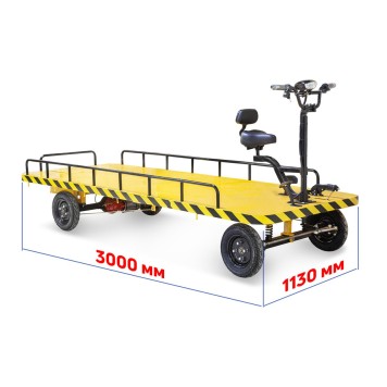 Платформенная тележка электрическая Rutrike СКЛАД 3000-6