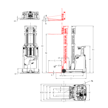 Электрический Ричтрак RT20H-120 OXLIFT 2000 кг 12000 мм-3