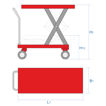 Гидравлический Подъемный Стол Передвижной OXLIFT OXFD-100 1700 мм 1000 кг-5