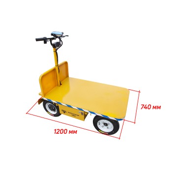Платформенная тележка электрическая Rutrike ПЛИТА БУКСИР 1200-7