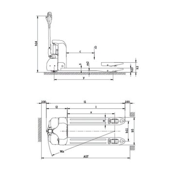 Самоходная Тележка OXLIFT CBD20J-Li3 2000 кг Li-ion-3
