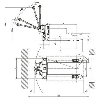 Самоходная Тележка OXLIFT F4 1500 кг Li-ion с опорными колесами-1