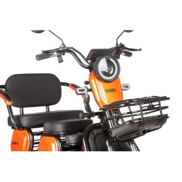 Электротрицикл Rutrike Gelbert Caf 48V/60V 600Вт (Оранжевый-3037)-8