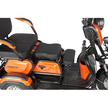 Электротрицикл Rutrike Gelbert Caf 48V/60V 600Вт (Оранжевый-3037)-3