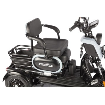 Электротрицикл Wanshida UN MOTO 60V 650Вт (Черно-красный-3104)-15