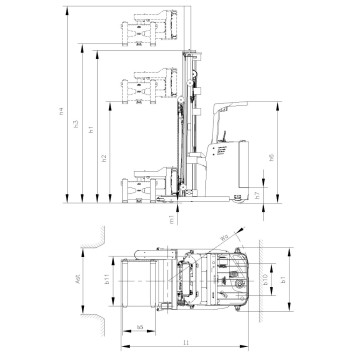 Узкопроходный Ричтрак с Трехсторонней Обработкой Грузов RT C1585 OXLIFT 8500 мм 1500 кг-1