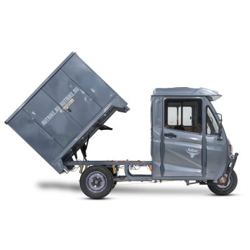 Грузовой электротрицикл Rutrike КАРГО Кабина Дуал NEXT обогрев 72V 2000W (Серый-3349)-15