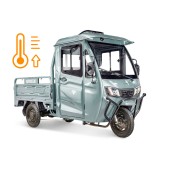 Грузовой электротрицикл Rutrike КАРГО Кабина обогрев 1500 60V1000W (Серый-2841)