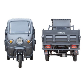 Грузовой электрический трицикл Rutrike D5 КАБИНА гидравлика 1500 72V1500W (черный-матовый-2914)-7