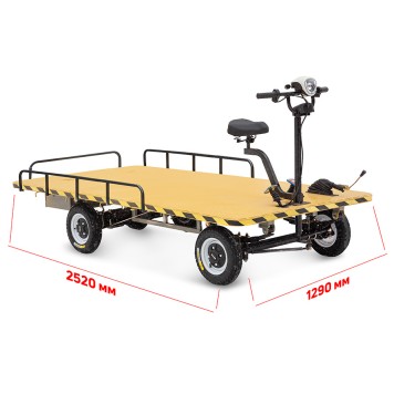 Платформенная тележка электрическая Rutrike СКЛАД 2500 NEW-2