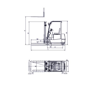 Мини Электропогрузчик OXLIFT MPX 1530 3000 мм-5